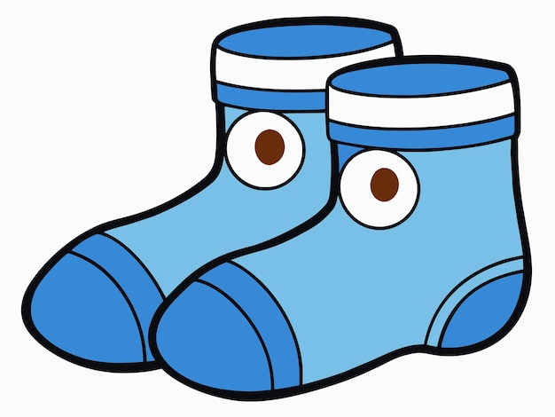 a blue shoe with a white and blue face