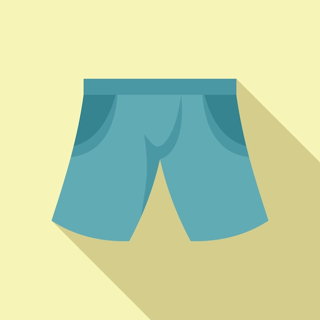 Blue shorts with pockets flat design icon