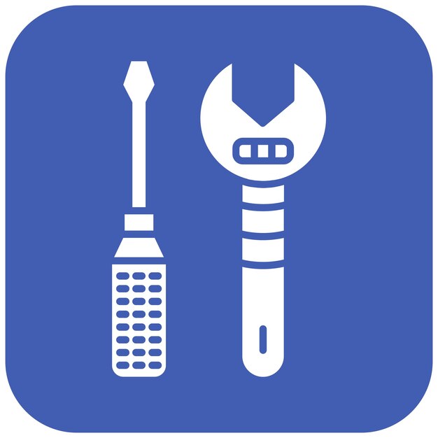 a blue sign that says  a toothbrush  and a hammer