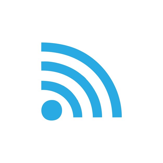 ブルーサイン Wi-Fi シンボルのイラストデザイン