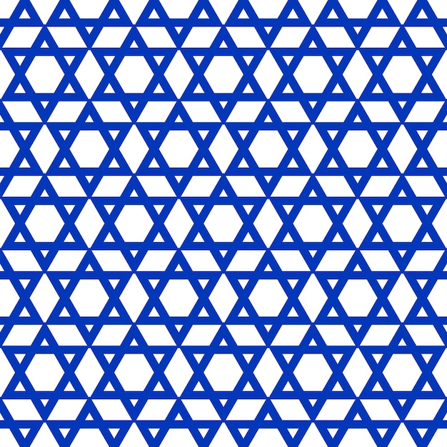 Vector blue sixpointed star pattern