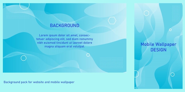 Blue sky abstract background pack for website and mobile wallpaper