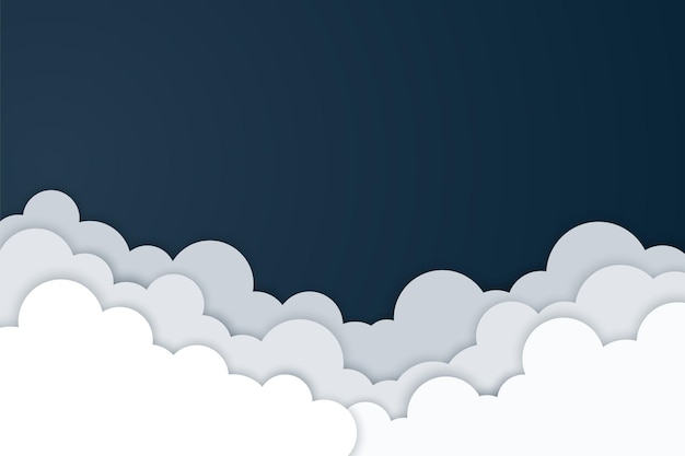 Vector blue sky background with clouds