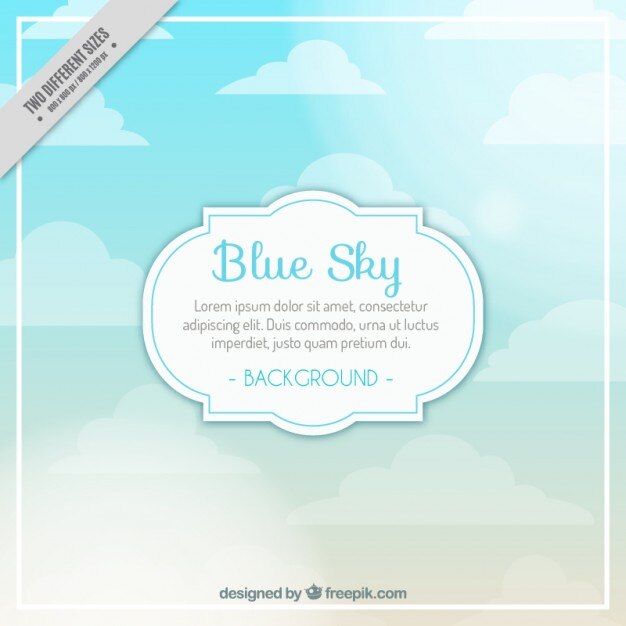 Vector blue sky background