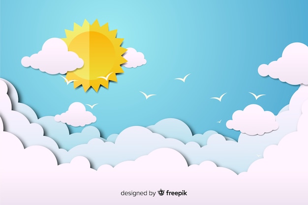 Vector blue sky background