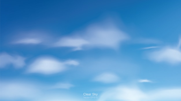 Vector blue sky background.