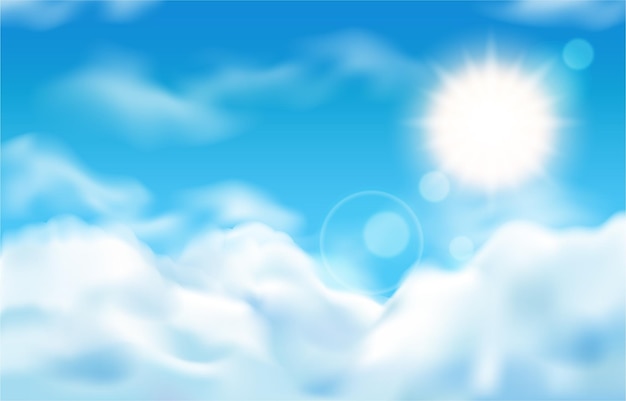 Vector blue sky background