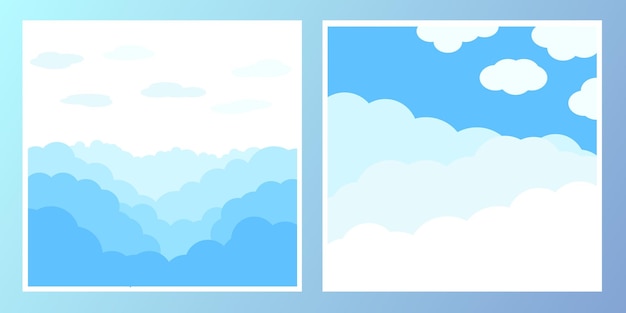 Vector blue sky and cloud background vector