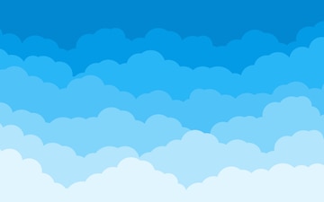 Premium Vector | Blue sky clouds background. sky and cloud flat cartoon  style. cloudy heaven scene layered.
