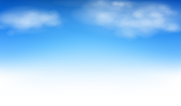 Vector blue sky and clouds background