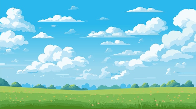 Blue sky clouds sunny day background design vector