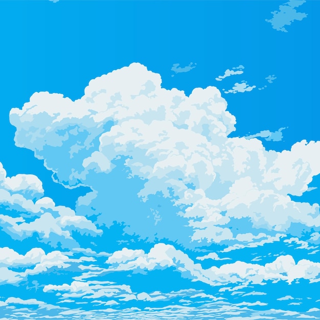 Blue sky clouds sunny day Background design Vector