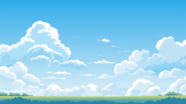 Vector blue sky clouds sunny day background design vector