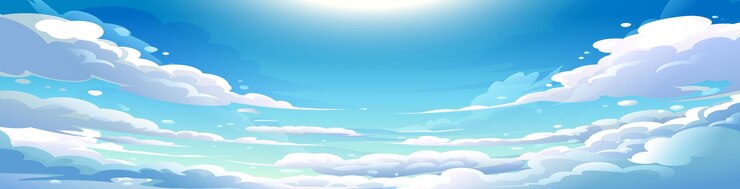 Vector 青空のスカイスケープ背景コンセプト
