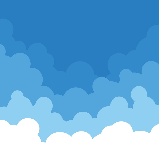 Blue Sky Vector Image Isolated Background