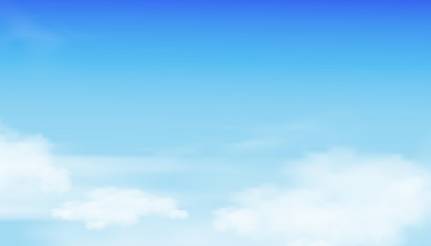 Vector blue sky with altostratus clouds background,vector cartoon sky with cirrus clouds,concept all seasonal horizon banner in sunny day spring and summer in the morning.horizon four seasons background