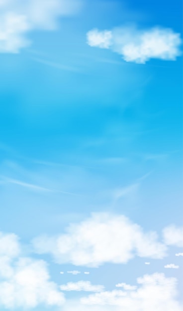 Vector blue sky with altostratus clouds background