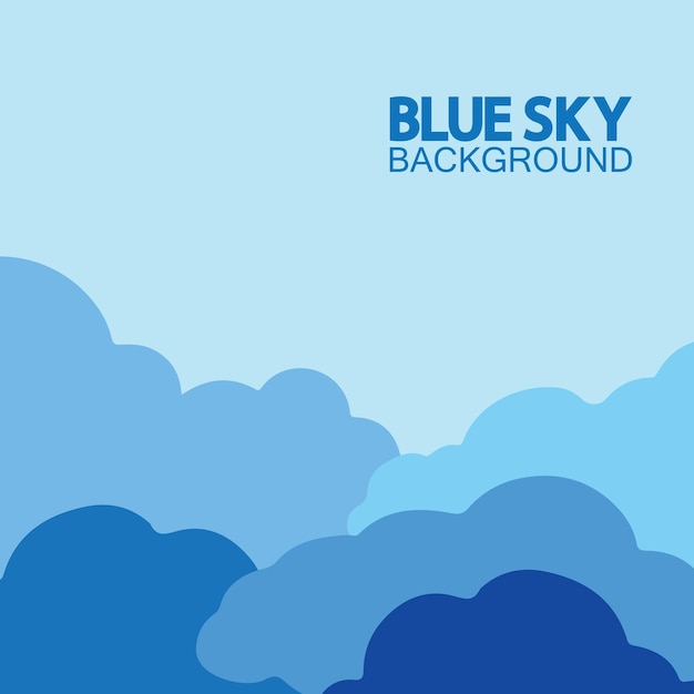 Cielo blu con nuvole sfondo disegno vettoriale illustrazione