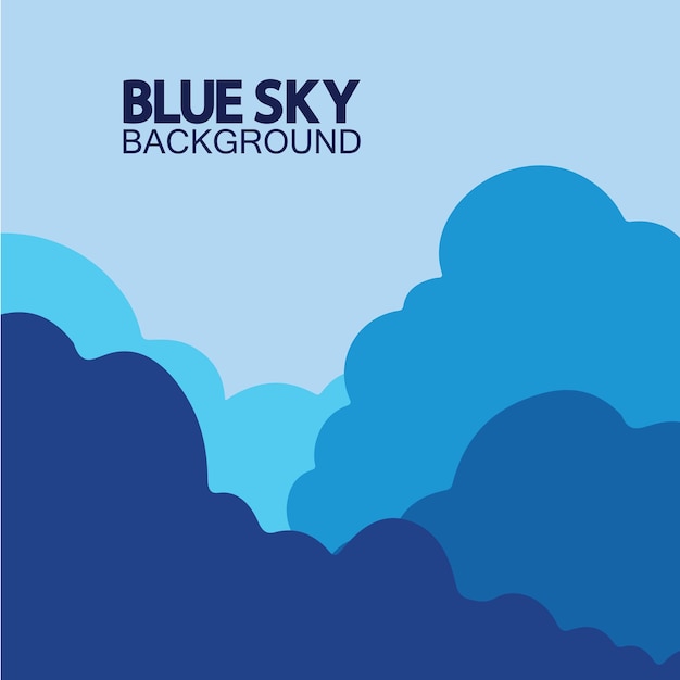 Blue sky with clouds background vector illustration design