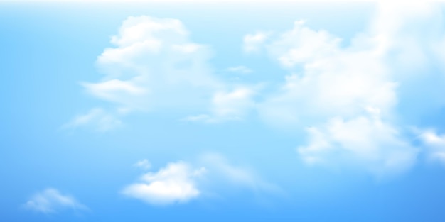 青い空と白いふわふわの雲
