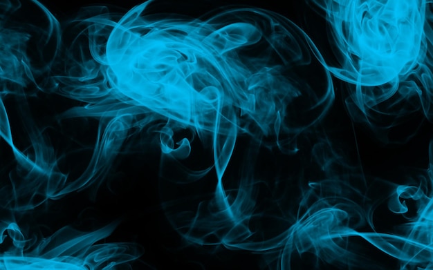 Blue smoke abstract background premium vector