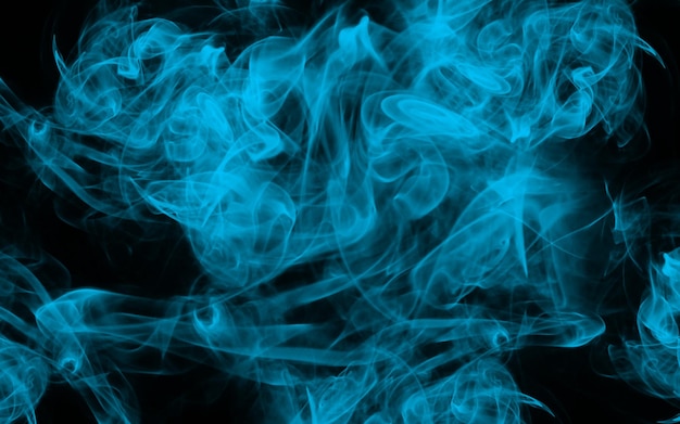 Blue smoke abstract background premium vector
