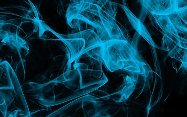 Blue smoke abstract background premium vector