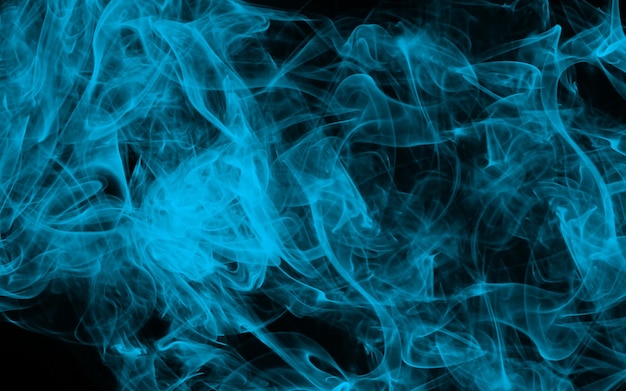 Blue smoke abstract background premium vector