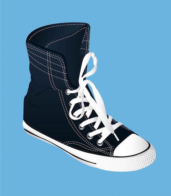 blue sneakers isolated 