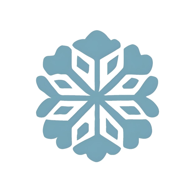 Vector blue snowflake illustration