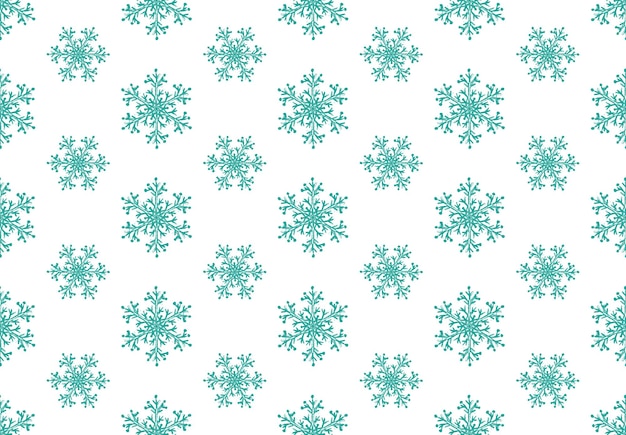 Vector blue snowflakes seamless pattern. winter christmas background.