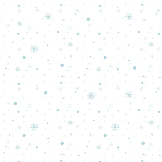 Blue snowflakes seamless pattern