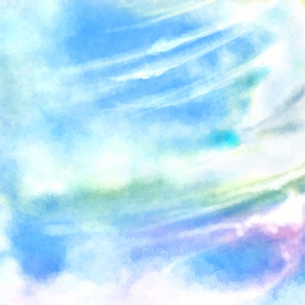 Vector blue snowy sky abstract watercolor