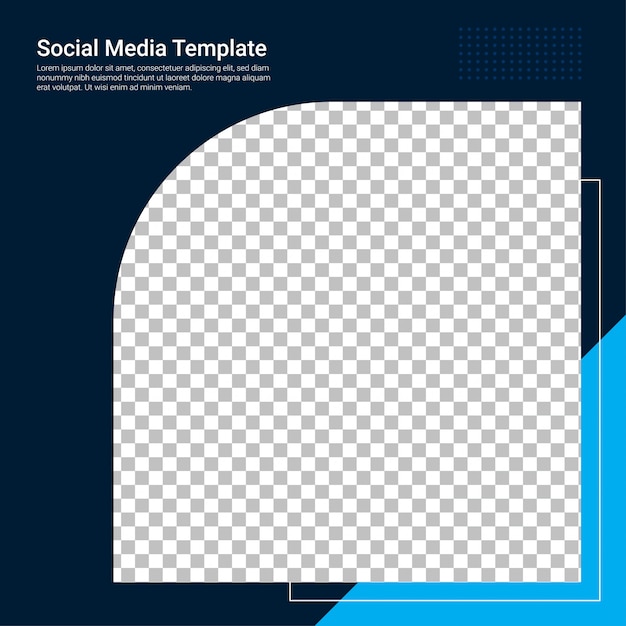 Vector blue social media banner template