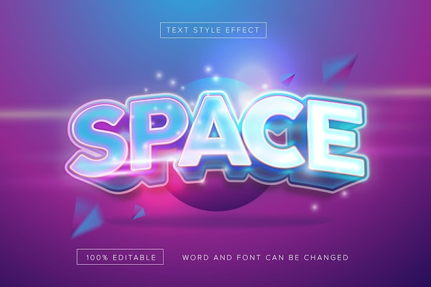 Blue Space Text Effect Editable