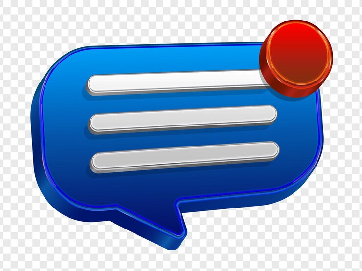 Vector a blue speech bubble with a red heart on it