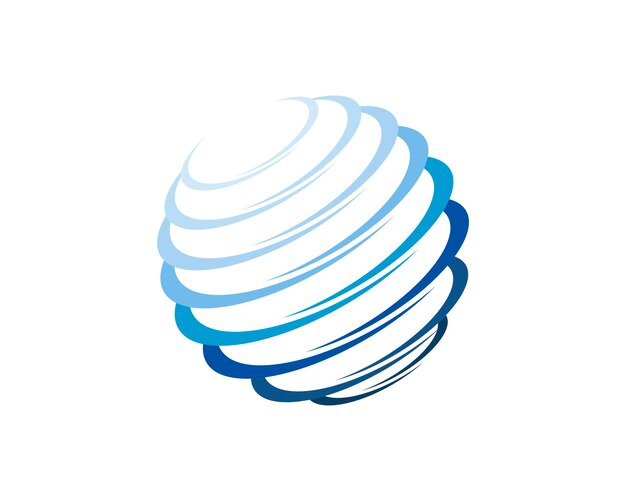 Blue sphere abstract logo