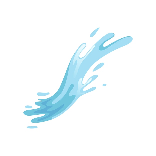 Blue splashing wave abstract water symbol vector Illustration on a white background