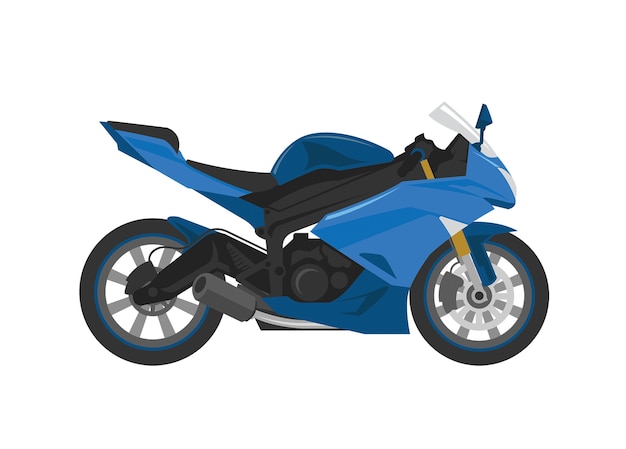 Blue sport race motorbike in vector