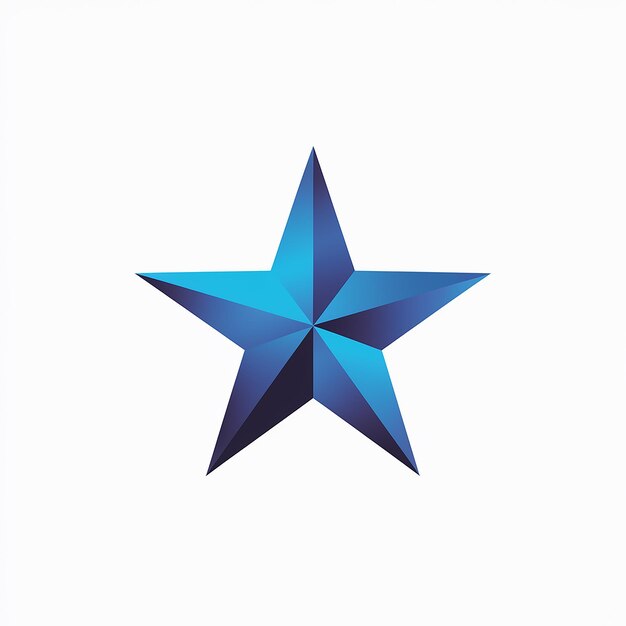 A blue star with a blue star on it