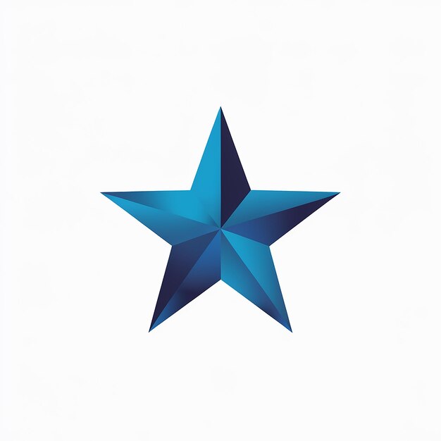 Una stella blu con una stella blu sopra.
