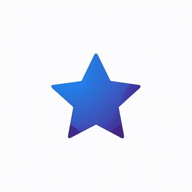 Vector a blue star with a blue x on it