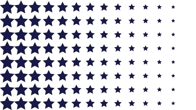 Blue stars halftone on a white background