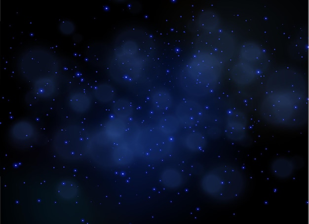 Vector blue stars shine with special light     sparkling magical dust particles