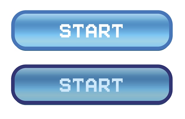 blue start button vector