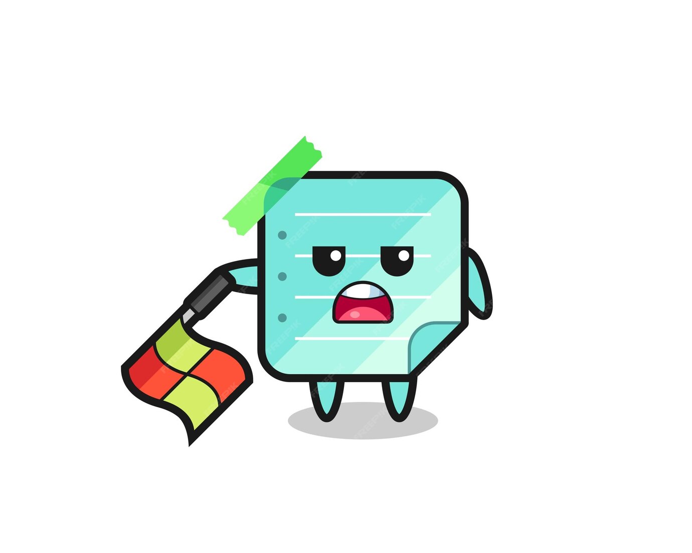 Premium Vector Blue Sticky Notes Character As Line Judge Hold The premium-vector-blue-sticky-notes-character-as-line-judge-hold-the