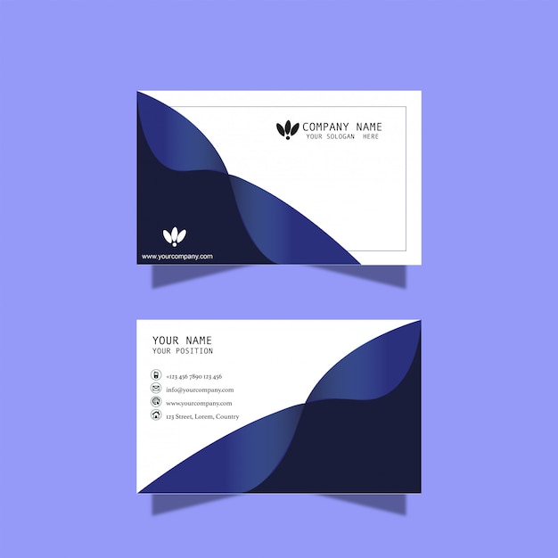 Blue style business card