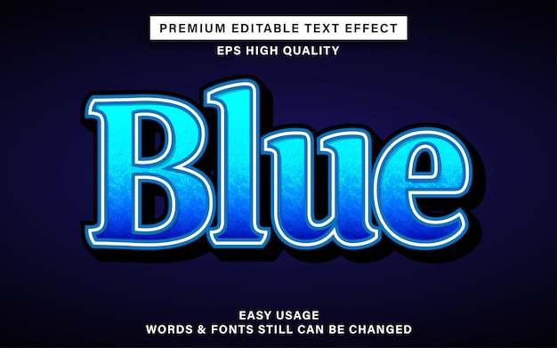 Blue style text effect