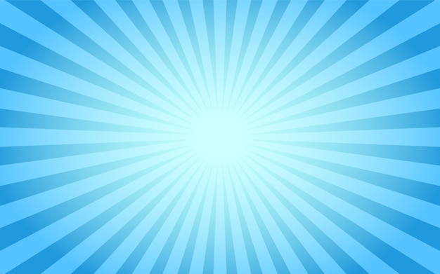 Vector blue sunburst abstract vintage background.