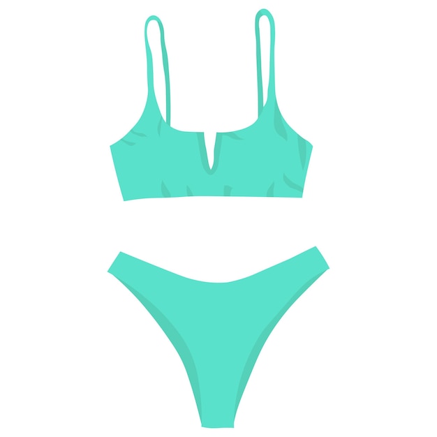 blue swimsuit illustration vector hand drawn